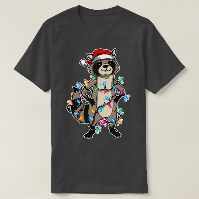 Christmas Racoon T-Shirt (Design Front)