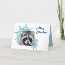 Christmas Racoon Trash Panda Snowflakes  