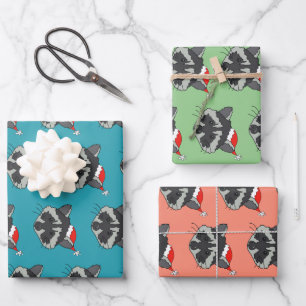 Christmas Racoon  Wrapping Paper Sheet