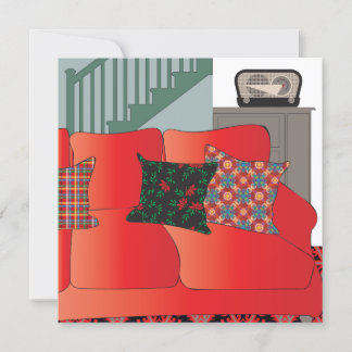 Christmas Radio Flat Card