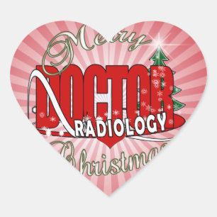 CHRISTMAS RADIOLOGY DOCTOR HEART STICKER