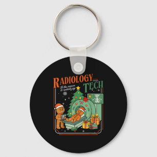 Christmas Radiology Tech Funny Gingerbread Man Rad Key Ring