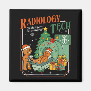 Christmas Radiology Tech Funny Gingerbread Man Rad Magnet