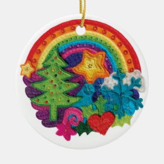 Christmas Rainbow Decoration - A Funky Felt Design