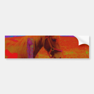 Christmas Rainbow Horse Bumper Sticker