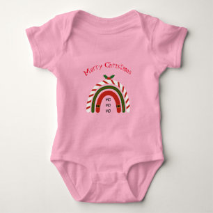 Christmas Rainbow Let it Snow     Baby Bodysuit