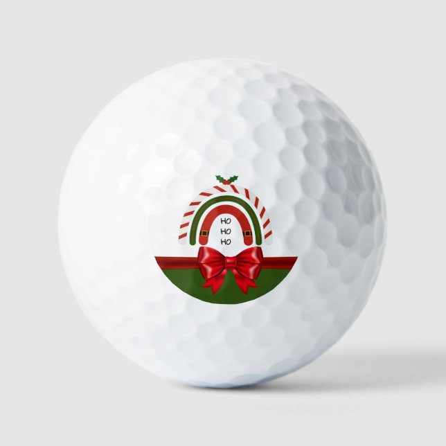 Christmas Rainbow Let it Snow    Golf Balls (Front)