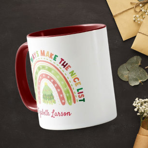 Christmas Rainbow Teachers Appreciations Maroon Mug