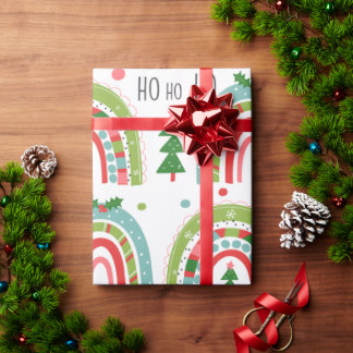 Christmas Rainbows Wrapping Paper
