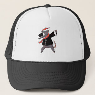 Christmas Rat Dabbing Gift For Mouse Lovers Trucker Hat