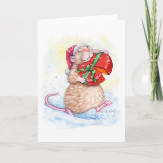 Christmas Rat Holiday Card