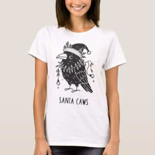 Christmas Raven Santa Caws T-Shirt