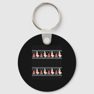 Christmas Rch Goose Ugly Sweater Pajama Xmas Tree  Key Ring