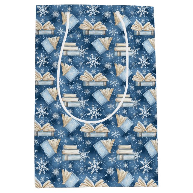 Christmas Reading Books Medium Gift Bag (Front)