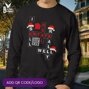 CHRISTMAS Real Estate SELL REALLY WELL QR Realtor Sweatshirt