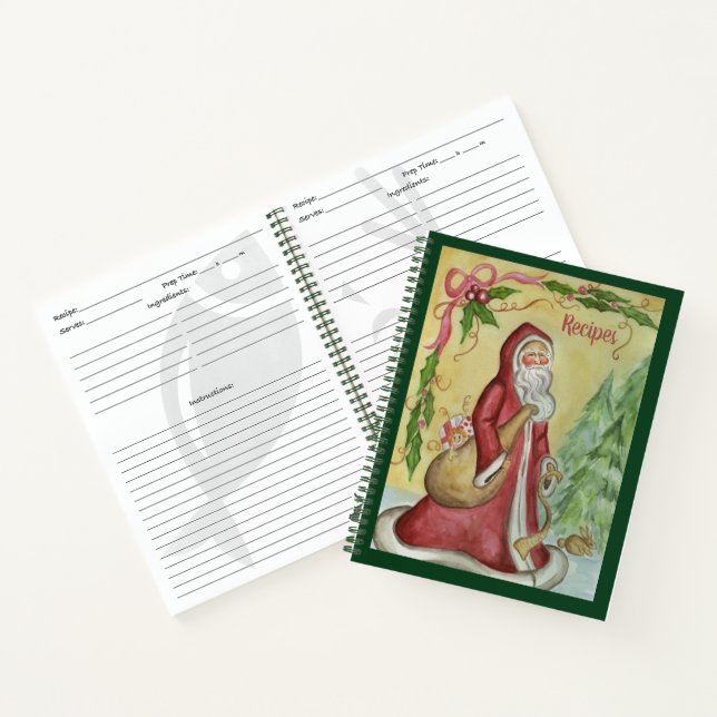 Christmas Recipe Cookbook Notebook (Inside)