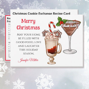 Christmas Recipe Exchange Cocktails 5 x 7 Holiday
