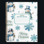 Christmas Recipe Snowman Notebook<br><div class="desc">Christmas Recipe Snowman Notebook</div>