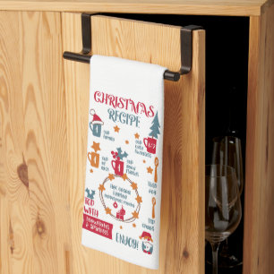 Christmas Recipe Tea Towel