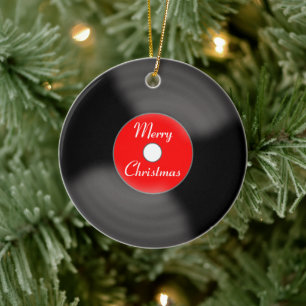 Christmas Record Ornament