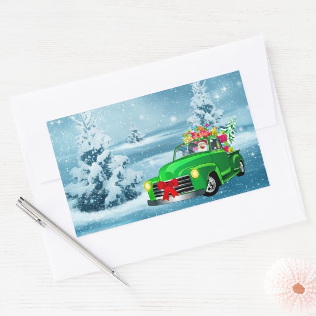 Christmas Rectangular Sticker (Envelope)