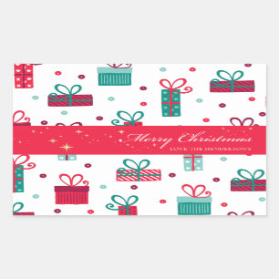 Christmas rectangular sticker