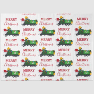 Christmas Recycling Garbage Truck  Tissue Paper