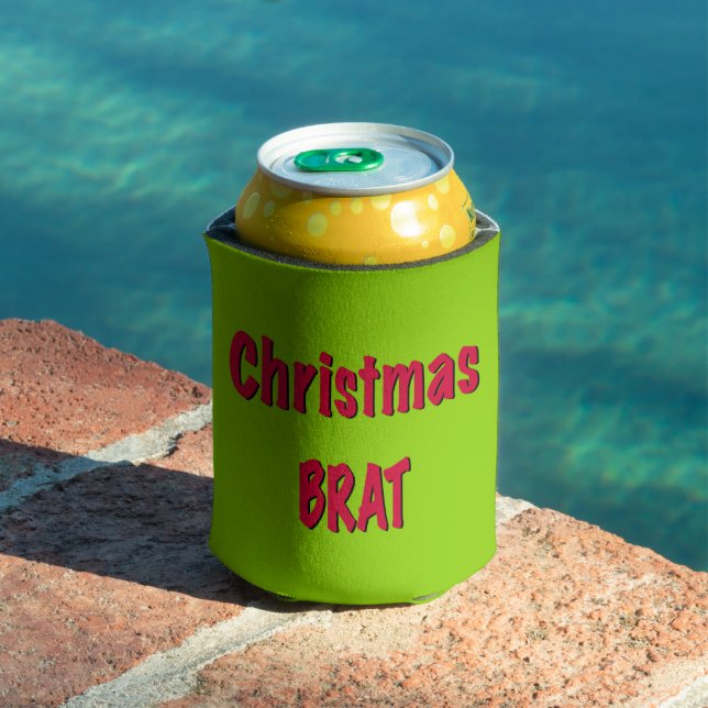 Christmas Red And Brat Green  Can Cooler (In Situ Pool)