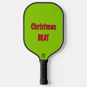 Christmas Red And Brat Green  Pickleball Paddle