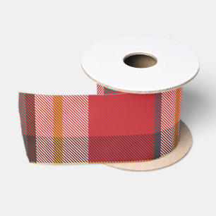 Christmas Red and Green Rustic Plaid Holidays Satin Ribbon