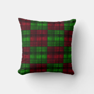 Christmas red and Green tartan. Cushion