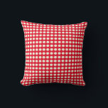 Christmas Red and White Geometric Dots Pattern  Cushion<br><div class="desc">Christmas Red and White Geometric Dots Pattern Throw Pillow</div>