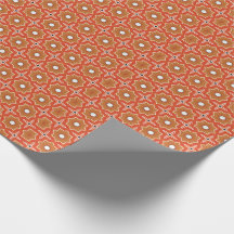 Christmas Red and White Geometric Patterned