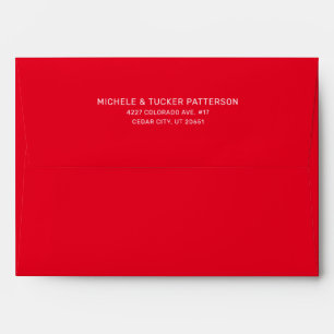Christmas Red and White Holiday Envelope