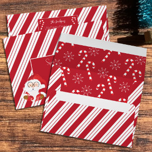 Christmas Red and White Stripes Envelope