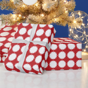 Christmas red and white wrapping paper