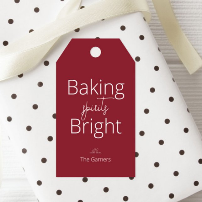 Christmas Red Baking Spirits Gift Tags (Creator Uploaded)