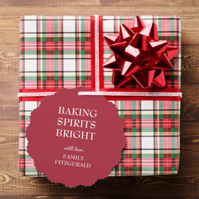 Christmas Red Baking Spirits Tree Decoration Card (Insitu (Gift))