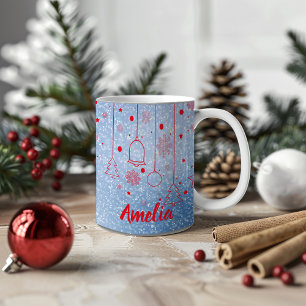 Christmas red Ball decoration blue Classic Mug