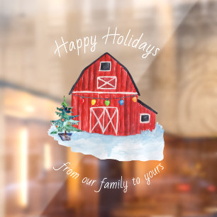 Christmas Red Barn Customisable