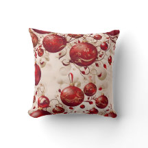 Christmas Red Baubles Pattern Design