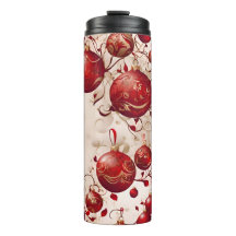 Christmas Red Baubles Pattern Design