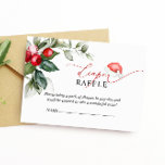 Christmas Red Berries Greenery Diaper Raffle Card<br><div class="desc">*** Please enter H061 in the store search to find all matching items *** Or visit our Christmas Santa Baby Shower Collection. *** This high-quality design is easy to customise to match your wedding colours, styles and theme. For further customisation, please click the "Edit using Design Tool" link and use...</div>