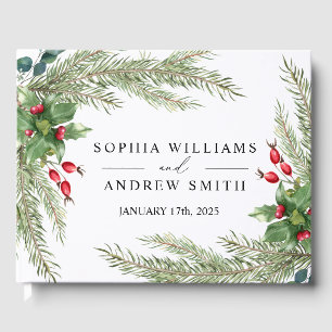 Christmas Red Berries  Wedding Guest Book