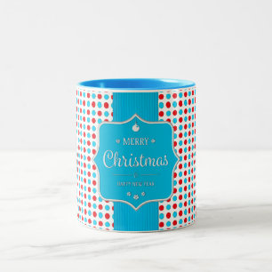 Christmas Red-Blue Polka Dots Mug