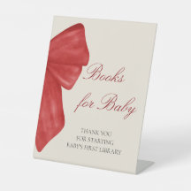 Christmas Red Bow Books for Baby Library Display