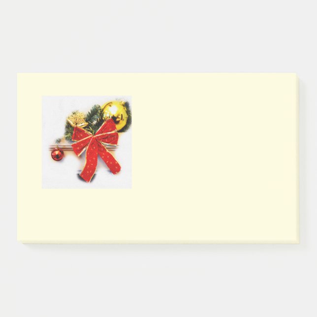 Christmas red bow post-it notes (Front)