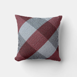 Christmas Red Buffalo Plaid Pattern Cushion