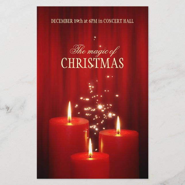 Christmas Red Candles event flyer (Front)