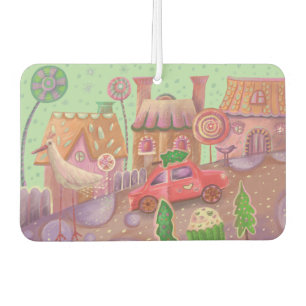 christmas  red car  air freshener